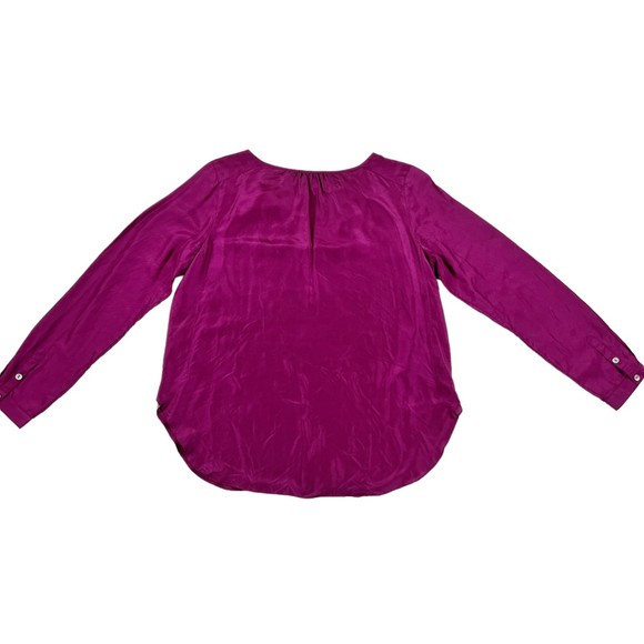 Sundance Blouse Renaissance Embroidered Silk Top Purple Gold Mixed Textures Sz M - Picture 7 of 15